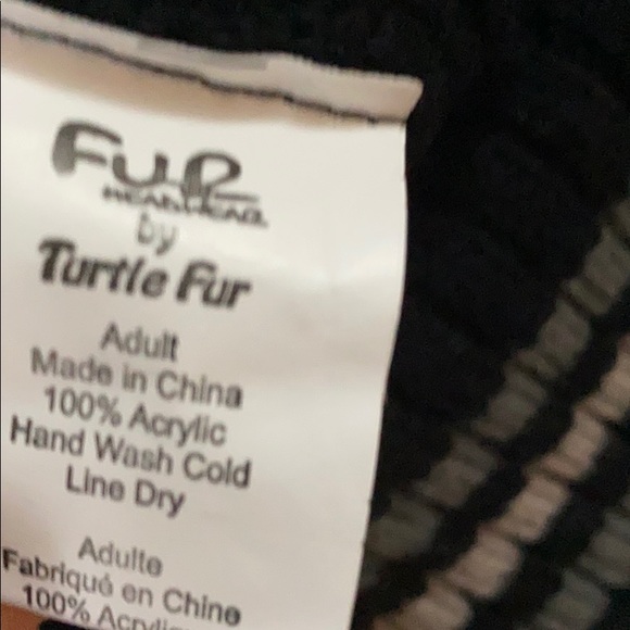 Black Turtle Fur hat adult men’s NEW - Picture 3 of 3